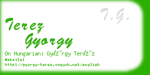 terez gyorgy business card